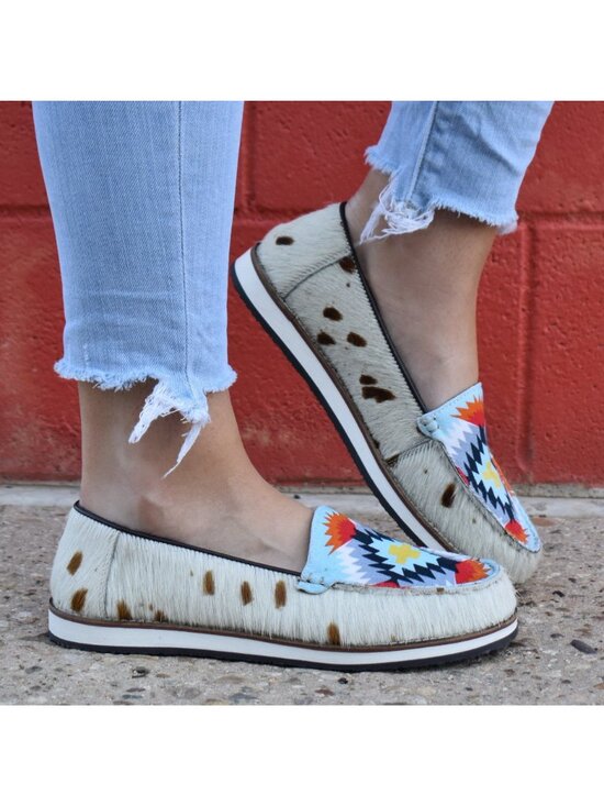 Myra Bag | Shoes | Cowhide Southwestern Style Loafer Myra  NEW Myra Silo Hair On Hide Womens 10 Slip On Casual Loafers Aztec Southwestern